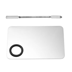 Stainless Steel Cosmetic Spatula Set With Hard Plastic Travel Case Professional Foundation Mixing <b>Tool</b> <b>Makeup</b> Blending Rod Kit - Product Image 6