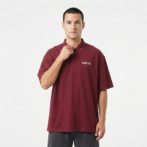 Polo pour homme personnalisé de haute qualité en gros, logo imprimé, couleur unie - Product Image 3