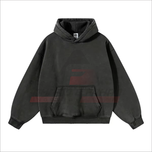 Sweat-shirts à capuche oversize vintage style hip-hop pour hommes, coupe ample, imprimés, effet délavé, en tissu épais, par A & F INDUSTRY - Product Image 1