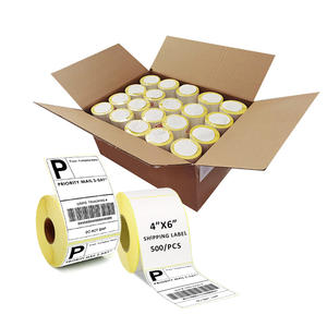 Vela a granel en blanco 500 hojas integradas 4X6 A6 papel térmico etiqueta de envío rollo de pegatinas - Product Image 1