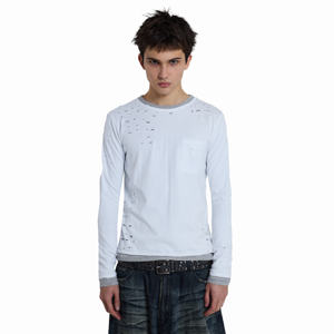 เสื้อยืดแขนยาวผู้ชายแบบเรียบ คุณภาพสูง น้ำหนักเบา ดีไซน์พรีเมียม แห้งเร็ว - Product Image 1