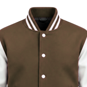 Veste universitaire de baseball pour homme à manches longues, style Letterman, avec fermeture à boutons-pression, ourlet côtelé rayé et poches - Product Image 5