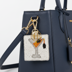 Crochet Orange <b>Bag</b> <b>Charm</b> with Beaded Detailing Gold Tone Clasp Keychain Purse <b>Charm</b> Handbag Accessory Wholesale - Product Image 5