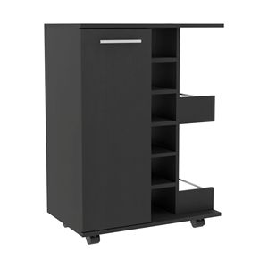 Il Set da soggiorno in 2 pezzi di Payson include carrello da Bar nero e tavolino da caffè - Product Image 6