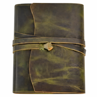 Carnets de voyage vintage faits main en papier de coton, carnets de croquis et agendas en cuir non lignés, rechargeables et idéaux pour offrir en cadeau