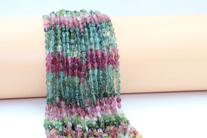 Venta al por mayor 5*7mm Multi-turmalina cuentas ovaladas lisas piedras preciosas naturales para la fabricación de joyas - Product Image 5