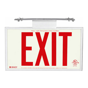 Señal de Salida Fotoluminiscente BradyGlo para Montaje en Pared, Tablero de Advertencia de Rutas de Emergencia de PVC de Alta Resistencia - Product Image 3