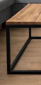 Minimalist Wooden and Metal Combination <b>Console</b> <b>Table</b> Craftsmanship Metal Character Stands Corridor Display Quality - Product Image 5