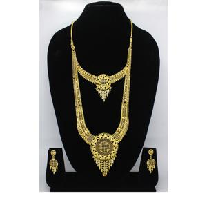 Joyería Antigua India chapada en oro de moda de latón puro indio nupcial boda desgaste joyería conjunto de collar de alta calidad - Product Image 3