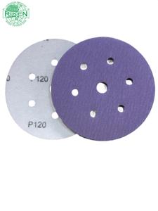 Premium WOLFRIKEN Purple Sanding Disc 7Hole 40-P2000Grit Medium Hook Loop Abrasive Paper Aluminum <b>Plastic</b> Packaging OEM Factory - Product Image 1