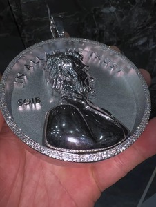 Colgante de Plata 925 con Incrustaciones de Moissanita VVS, Diseño Islámico, Estilo HipHop, Personalizado, Colgante Religioso Árabe Islámico - Product Image 5