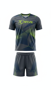 Ensemble maillot et short de volley-ball rayé rouge rubis personnalisé en gros, uniforme d'équipe léger OEM, vêtements de sport par sublimation - Product Image 3