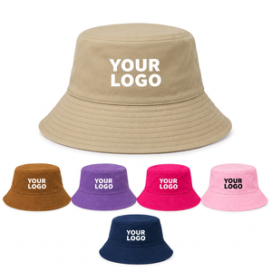 Wholesale Custom Logo Cotton <b>Bucket</b> <b>Hat</b> <b>Men</b> Women Summer Fisherman Sun <b>Hat</b> Trendy Outdoor Streetwear - Product Image 4