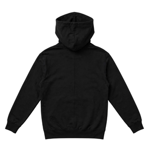 Sweat à capuche en polaire noir pour homme avec logo frontal, poche kangourou, cordon de serrage, manches longues, style décontracté streetwear, vente en gros - Product Image 2