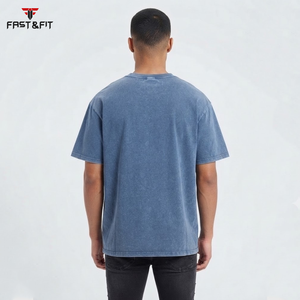 Camiseta Casual de Streetwear para Hombre, Estilo Oversize, 100% Algodón, Lavado Ácido Oscuro, con Estampado Gráfico - Product Image 5