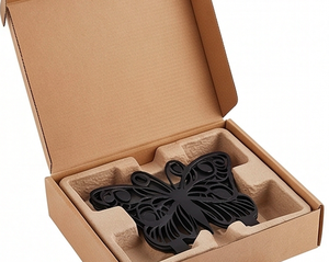 Porte-serviettes moderne en métal noir en forme de papillon, au design élégant, idéal pour le rangement des mouchoirs et la décoration élégante de la maison - Product Image 6