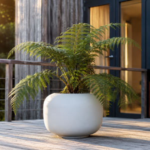 Minimal Gardening Shaped Smooth surface Fiberglass Decorative Outdoor Indoor Garden Flower <b>Tree</b> <b>Planter</b> Pot 4 Sizes Set - Product Image 4