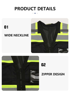 เสื้อกั๊กสะท้อนแสงแบบกันลม กันน้ำ ระบายอากาศได้ดี ผ้าตาข่าย สะท้อนแสง ป้องกันรังสียูวี สำหรับงานกลางแจ้ง - Product Image 5