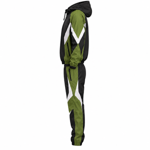 Conjunto Deportivo Casual de Dos Piezas para Hombre, Tejido de Poliéster con Memoria, Chaqueta Cortavientos y Pantalones, con Logotipo Personalizado, para Otoño - Product Image 4