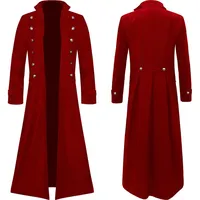 Manteau de style médiéval, pirate, steampunk-victorien, gothique pour adultes, veste de smoking pour hommes, costume de carnaval, fête, cosplay, TV et cinéma