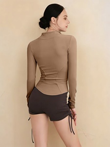 Veste de yoga essentielle pour femmes, manches longues, extensible, pour entraînement fitness, logo personnalisé, OEM, ODM, marque privée, vente en gros en usine - Product Image 2