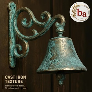 Campanilla de Puerta Autoadhesiva de Hierro Fundido con Diseño Art Deco, Ecológica, Impermeable, Decoración para Entrada Exterior, Diseño Duradero para Todas las Estaciones - Product Image 4
