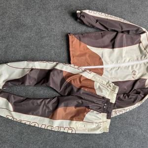 Ensemble coupe-vent en nylon avec logo personnalisé pour hommes Survêtement coupe-vent Veste et pantalon à fermeture éclair Deux Plus Size Solide Léger Automne - Product Image 3