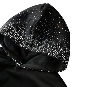 Sudadera con Capucha de Invierno de Diseño de Lujo, 100% Algodón Sólido, con Pedrería, Brillo de Diamantes, Alta Calidad - Product Image 5