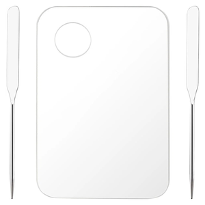 Palette de mélange en acier inoxydable de haute qualité Harrat Group SZ-00133, spatule double extrémité, outil professionnel pour cosmétiques et dentisterie - Product Image 1
