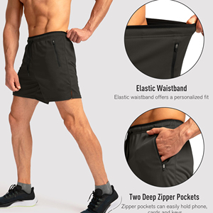 Short de course de haute qualité pour hommes, logo personnalisé, respirant, séchage rapide, écologique, mi-élastique, athlétique, 100% polyester - Product Image 3