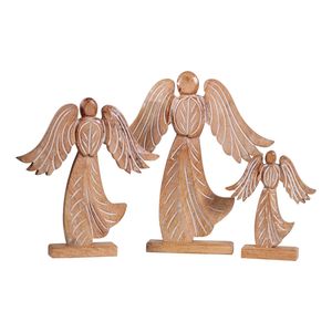 Handmade Wooden Angel <b>Table</b> Centerpiece <b>Rustic</b> Sculpture For Farmhouse Interior And <b>Coffee</b> <b>Table</b> Decor - Product Image 1