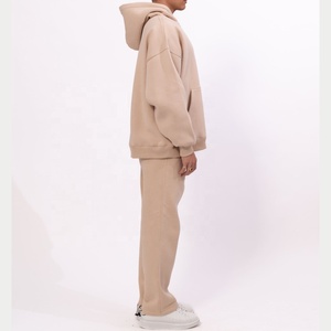 Concevez votre propre survêtement d'entraînement personnalisé surdimensionné pour hommes survêtement à capuche surdimensionné de haute qualité 100% coton - Product Image 4