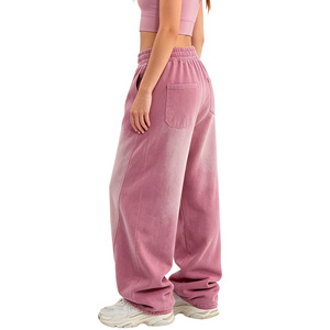 Dip-Dye Fleece-Jogginghose mit Elastischem Bund und Seitentaschen Lässige Herren-Herbstbekleidung Mittelschwere Strickhose - Product Image 3