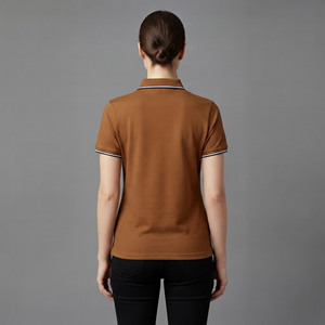 Artículo de Moda, Polo Casual de Mujer 100% Algodón Tejido, Fabricante Mayorista, Logotipo Personalizado con Impresión 3D - Product Image 3