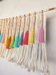 Artistic Colorful Macrame Wall Hanging For Bedside Wall Bold Look Bedroom <b>Decor</b> Living Room And Trendy Interior Styling - Product Image 5