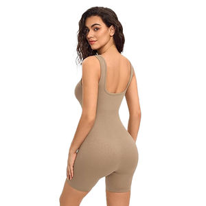 Combinaison de yoga dos nageur pour femme en mélange nylon-spandex, une pièce, manches courtes, longueur intégrale, dos ouvert, coupe athlétique - Product Image 2
