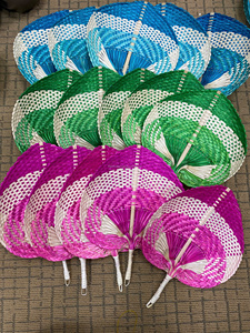Abanico de Bambú Vietnamita con Diseño Pintado, Abanico Ecológico de Paja para Bodas, Eventos, Accesorios de Viaje, Opción de Logotipo Personalizado - Product Image 1