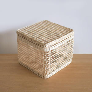 Cajas de mimbre con tapa de ratán de tejido abierto, precio de fábrica, cesta de almacenamiento premium, cestas cuadradas con tapa - Product Image 3