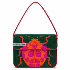 Sac à bandoulière à rabat avec motif pieuvre perlé, style quotidien tendance - Product Image 2