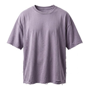 T-shirts délavés surdimensionnés en coton, hauts décontractés streetwear, coupe ample, vêtements de mode estivaux - Product Image 1