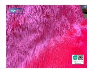 Fourrure synthétique à poils longs en peluche tricotée 30/35mm couleur rose pour tapis, jouets, vêtements, tissus et textiles de maison - Product Image 6