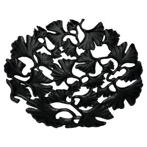 Bol décoratif en métal sculpté à la main, design contemporain, noir, pour accessoires de table, centre de table, bol à fruits, décoration - Product Image 6