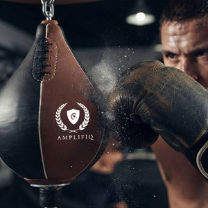 Ballon de boxe en cuir durable pour l'entraînement physique, la pratique du punching rapide, hauteur réglable, construction robuste, utilisation en salle de sport ou à domicile - Product Image 5