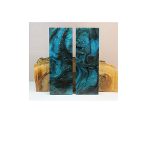 Artistic Epoxy Resin Bookend Customized Shape Marbled Pattern Home Decoration Craft Waterproof Handmade Handmade Collection - Product Image 6