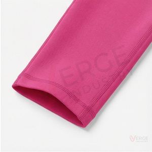 Conjunto de yoga sin costuras rosa para mujer, top corto tipo racerback y leggings de cintura alta de longitud completa, 2 piezas - Product Image 6