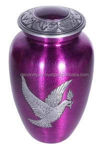 Urne funéraire moderne en laiton de haute qualité, motif léopard guépard violet, fonction vase de table – Meilleure vente - Product Image 2
