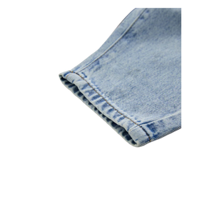 Boys Light Blue Wide Leg Denim <b>Jeans</b> Mid <b>Waist</b> Loose Fit Breathable Casual Spring Summer Autumn Wear Cotton Acid Wash Style - Product Image 6