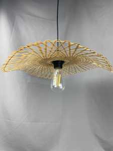 Handmade Bamboo Spiderweb Pendant <b>Light</b> Boho Woven Hanging Lamp Home Decor Natural Rattan Supplier Manufacturer - Product Image 4