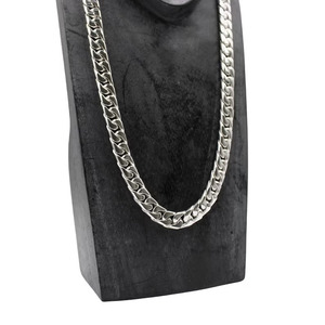Solid 925 <b>Silver</b> Plated Figaro Chain Necklace Zinc Alloy Unisex Hiphop Style Daily Wear Fashion Jewelry - Product Image 4