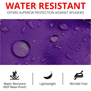 Tablier unisexe violet OEM ODM avec poches pour personnel de restaurant, bar, serveurs, en polyester tissé, fermeture à pression - Product Image 4